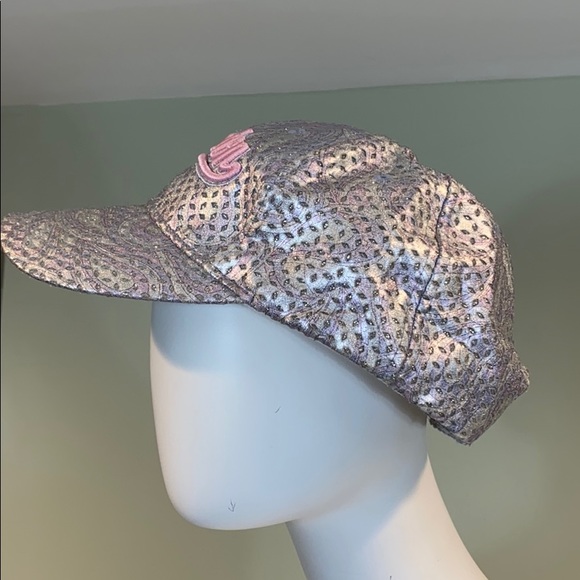 London Embroidered Silver Sparkle Cap Baseball Hat - Picture 3 of 8